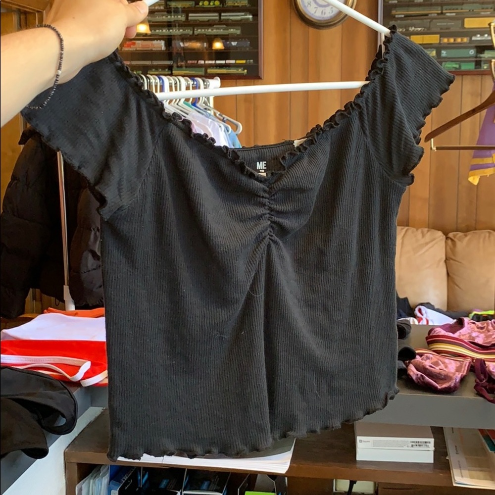 Off the shoulder crop top